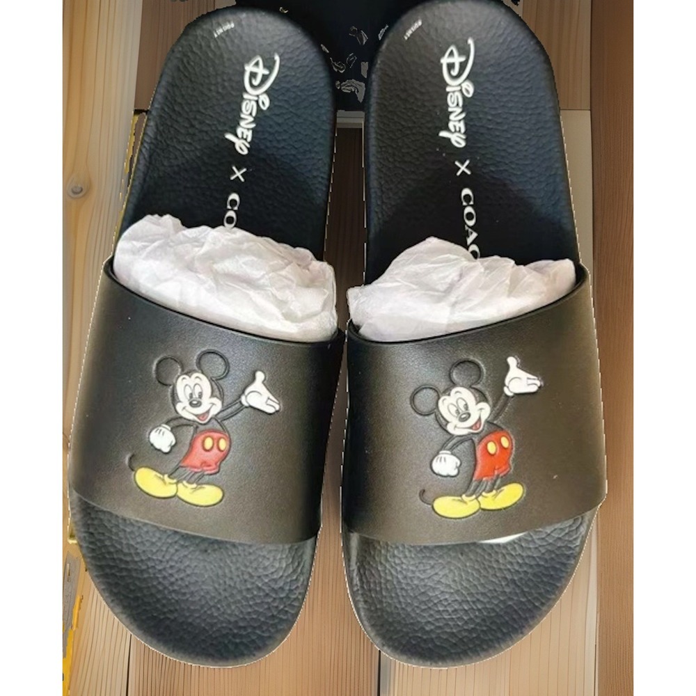 Coach Women's Disney X Coach Udele Sport Slide Mickey Mouse Sz 8 NEW